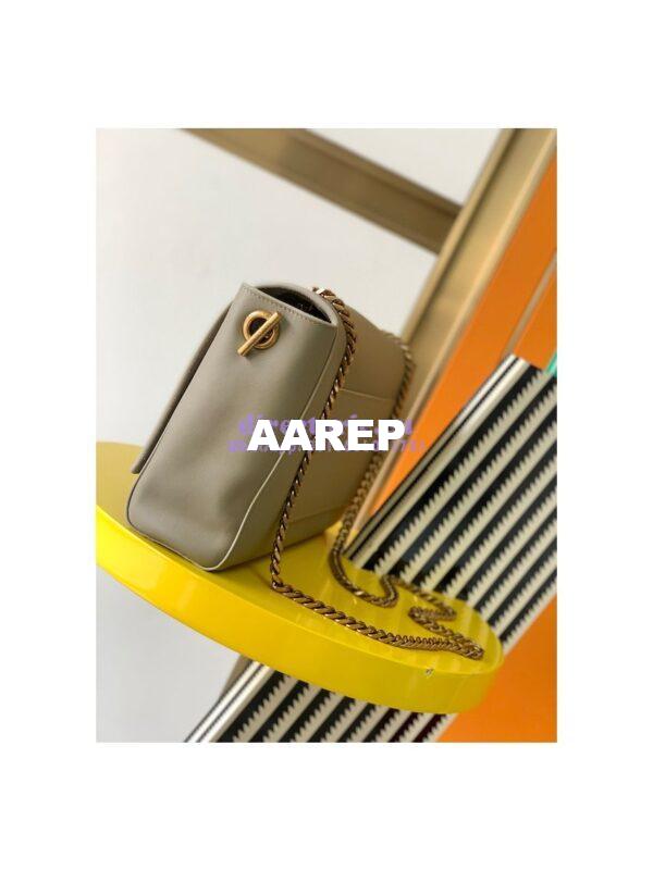 Replica YSL Saint Laurent Kate Medium Reversible In Suede And Smooth Leather 553804 Grey Khaki 6