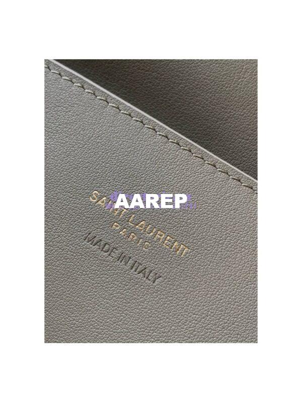 Replica YSL Saint Laurent Kate Medium Reversible In Suede And Smooth Leather 553804 Grey Khaki 10