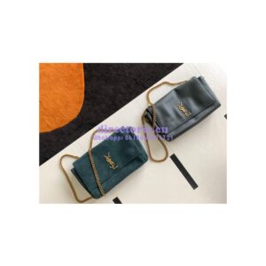 Replica YSL Saint Laurent Kate Medium Reversible In Suede And Smooth Leather 553804 Green 2