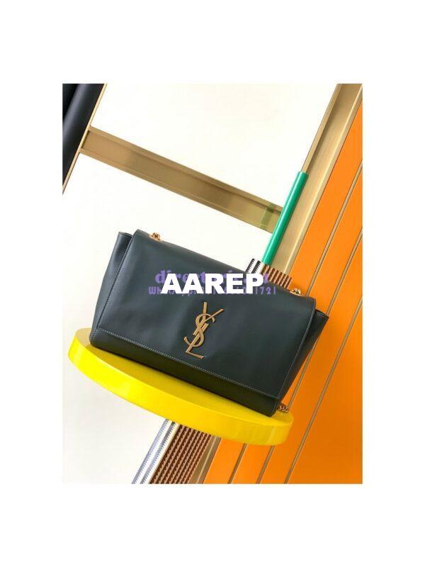 Replica YSL Saint Laurent Kate Medium Reversible In Suede And Smooth Leather 553804 Green 5