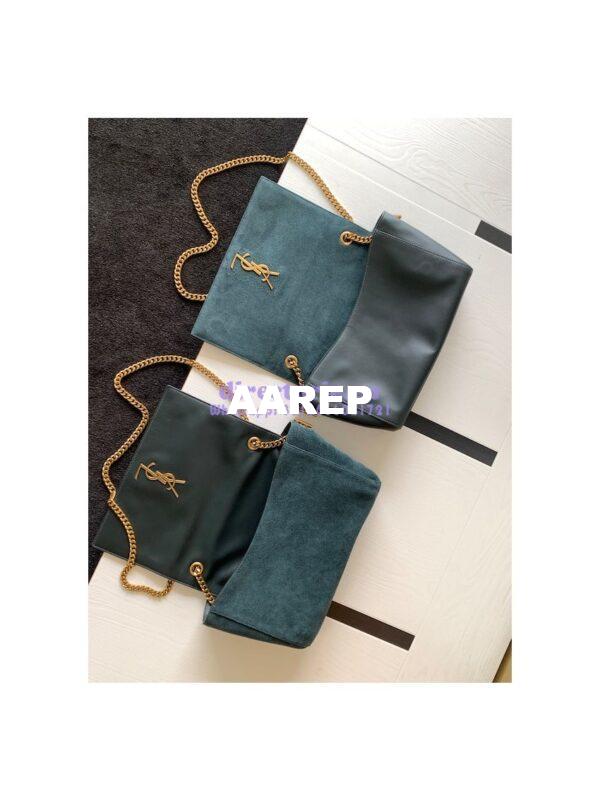 Replica YSL Saint Laurent Kate Medium Reversible In Suede And Smooth Leather 553804 Green 8
