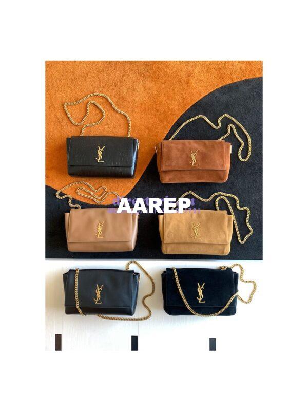 Replica YSL Saint Laurent Kate Medium Reversible In Suede And Smooth Leather 553804 Black 3