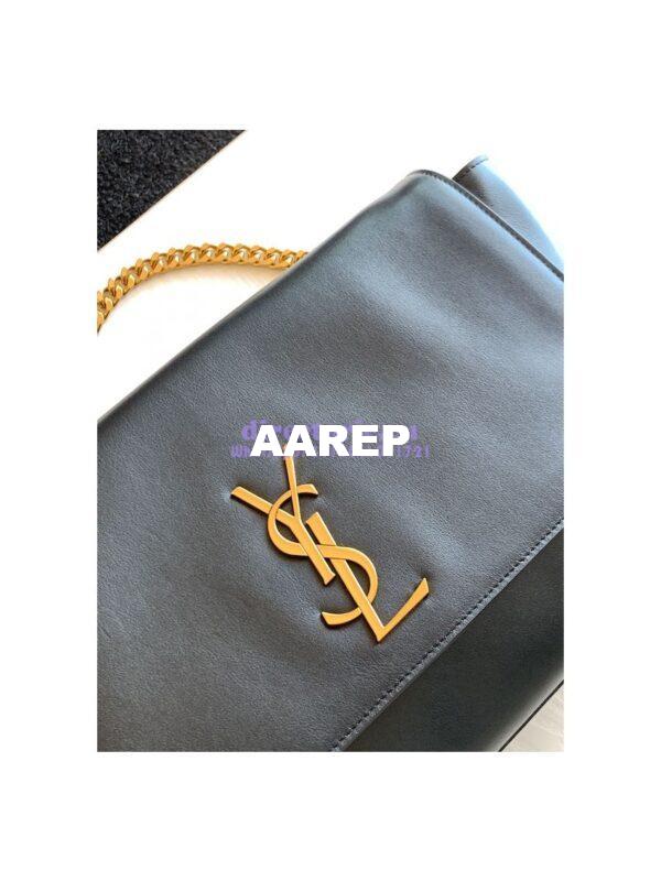 Replica YSL Saint Laurent Kate Medium Reversible In Suede And Smooth Leather 553804 Black 9