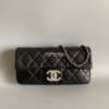Replica Chanel 23P Flap Phone Holder With Chain Camellia Crush AP3298 Lambskin Cloud Blue 2