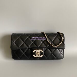 Replica Chanel 23P Lambskin Clutch with Chain AS3791 Black (Limited Edition)