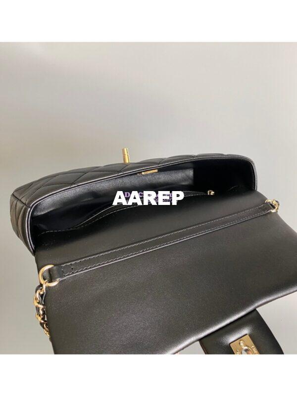 Replica Chanel 23P Lambskin Clutch with Chain AS3791 Black (Limited Edition) 9