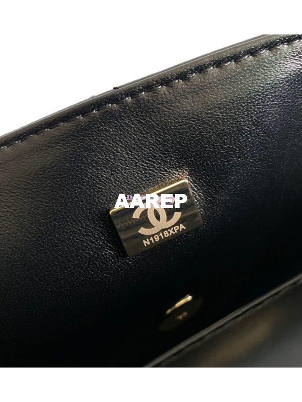 Replica Chanel 23P Lambskin Clutch with Chain AS3791 Black (Limited Edition) 13