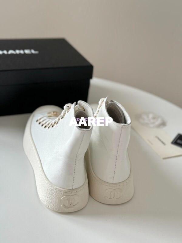 Replica Chanel 2024 SS High-Top Sneaker Calfskin G45561 White 10