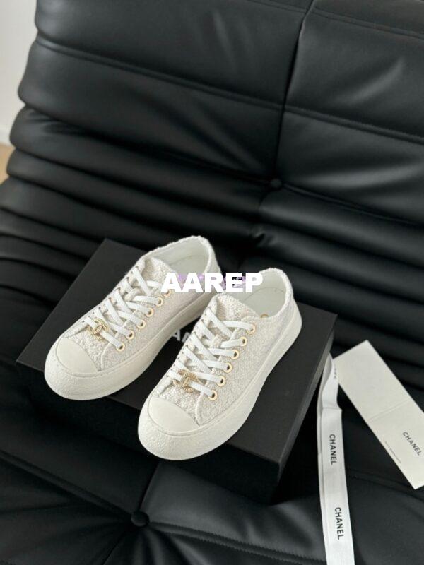 Replica Chanel 2024 SS Low-Top Sneaker Tweed G45560 3