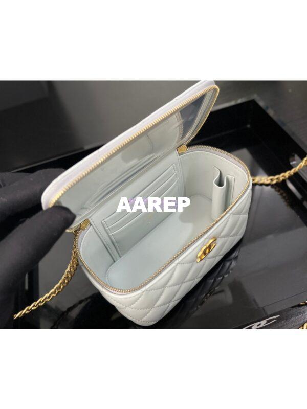 Replica Chanel 23C Clutch With Chain in Lambskin Camellia Crush Charm AP3301 Cloud Blue 8