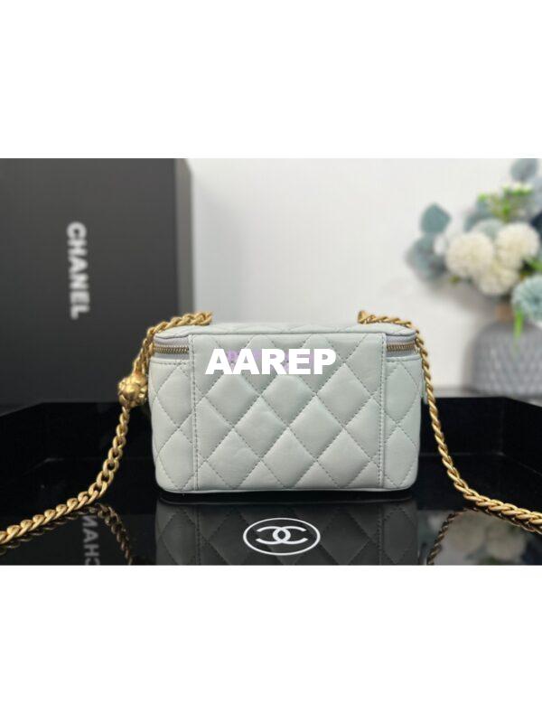 Replica Chanel 23C Clutch With Chain in Lambskin Camellia Crush Charm AP3301 Cloud Blue 11
