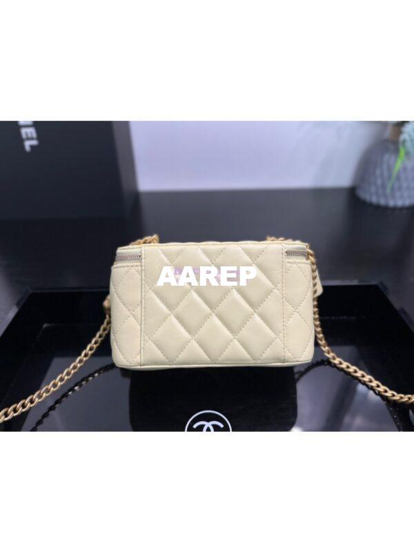 Replica Chanel 23C Clutch With Chain in Lambskin Camellia Crush Charm AP3301 Light Yellow 11