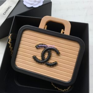 Replica Chanel Vanity Case Beech Wood AS2926 Beige Black (Limited) 2