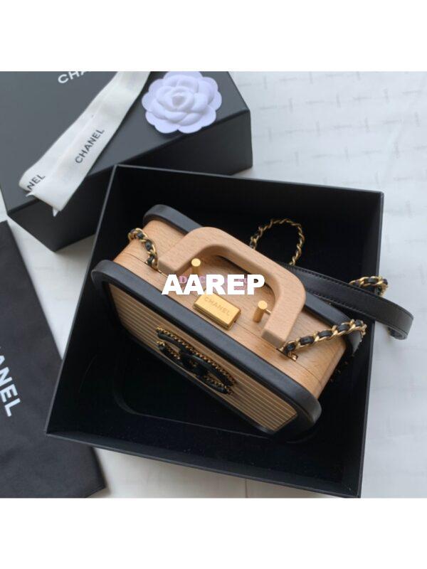 Replica Chanel Vanity Case Beech Wood AS2926 Beige Black (Limited) 5