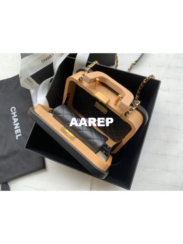 Replica Chanel Vanity Case Beech Wood AS2926 Beige Black (Limited) 6