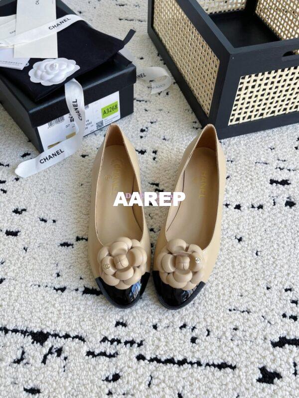 Replica Chanel 24C Camellia Lambskin Ballet Flats Ballerina G02819 3