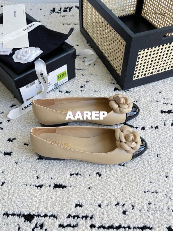 Replica Chanel 24C Camellia Lambskin Ballet Flats Ballerina G02819 4