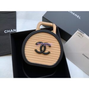 Replica Chanel Small Vanity Case Beech Wood AS2928 Beige Black (Limited)