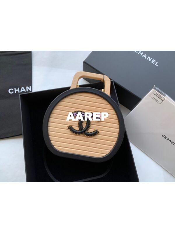 Replica Chanel Small Vanity Case Beech Wood AS2928 Beige Black (Limited)