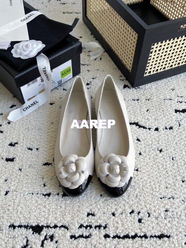 Replica Chanel 24C Camellia Lambskin Ballet Flats Ballerina G02819 10