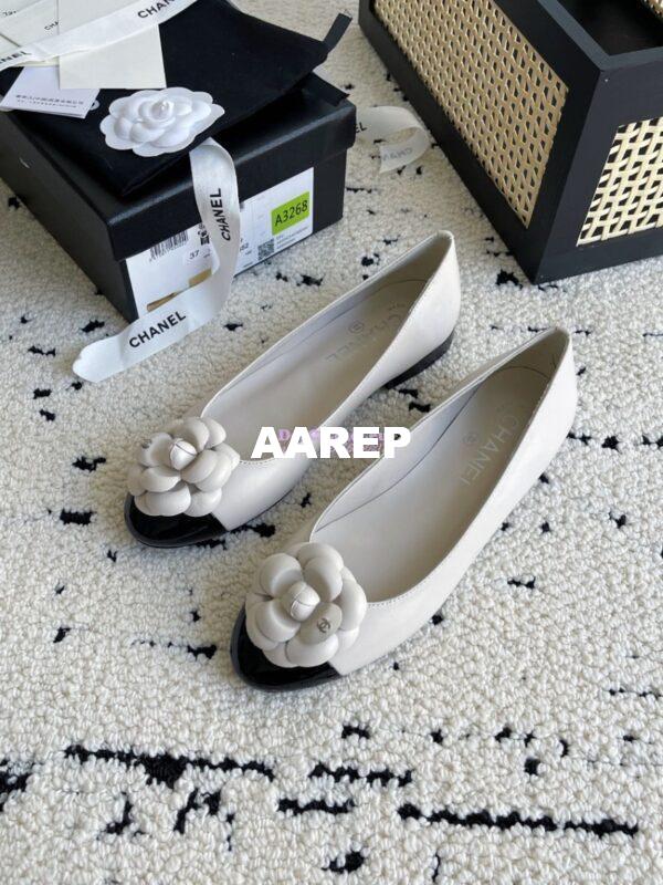 Replica Chanel 24C Camellia Lambskin Ballet Flats Ballerina G02819 11