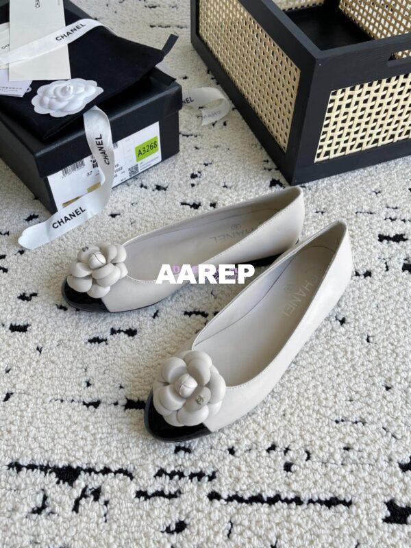 Replica Chanel 24C Camellia Lambskin Ballet Flats Ballerina G02819 12