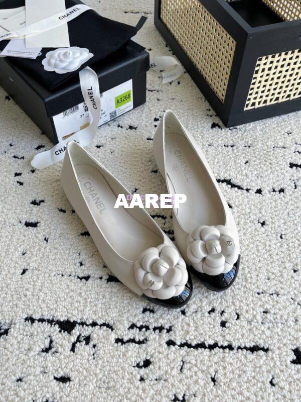 Replica Chanel 24C Camellia Lambskin Ballet Flats Ballerina G02819 13