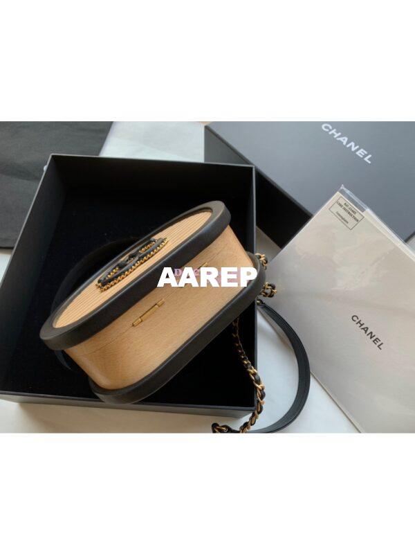 Replica Chanel Small Vanity Case Beech Wood AS2928 Beige Black (Limited) 9