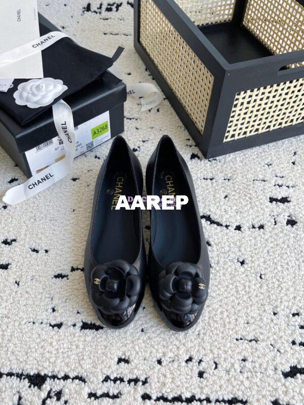 Replica Chanel 24C Camellia Lambskin Ballet Flats Ballerina G02819 17