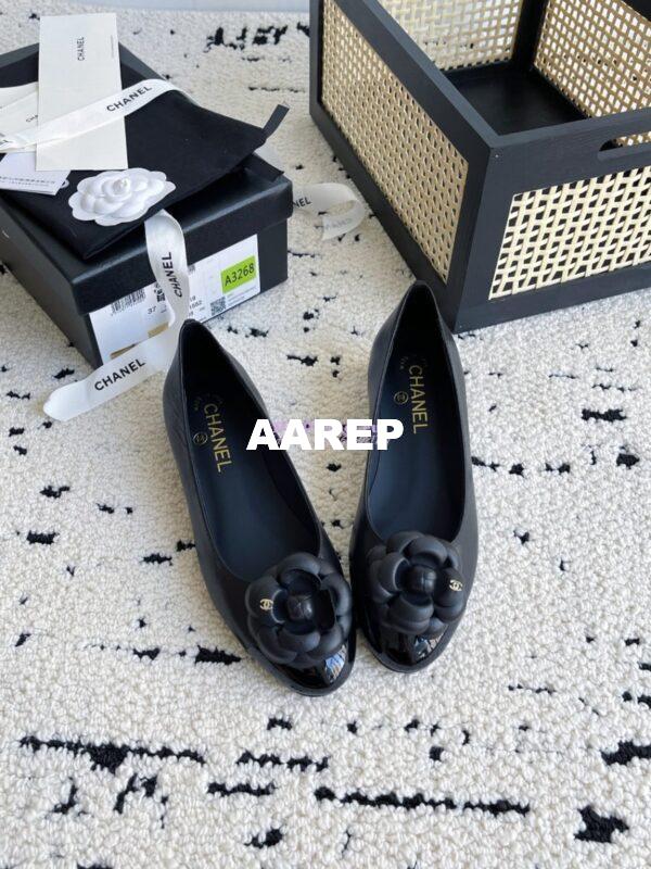 Replica Chanel 24C Camellia Lambskin Ballet Flats Ballerina G02819 18