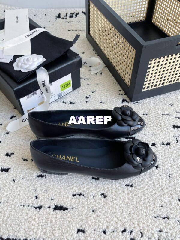 Replica Chanel 24C Camellia Lambskin Ballet Flats Ballerina G02819 20