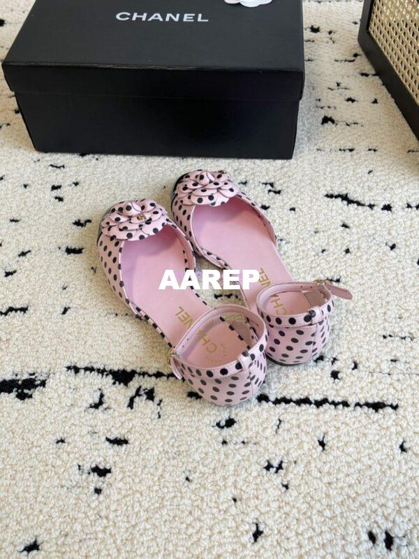 Replica Chanel 24C Camellia Lambskin Dots Slingback Mules G45497 9