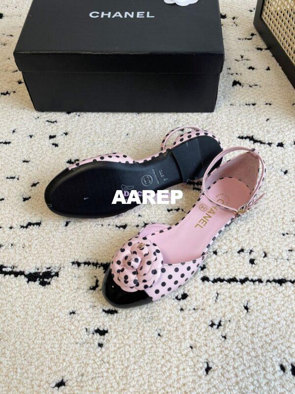 Replica Chanel 24C Camellia Lambskin Dots Slingback Mules G45497 11