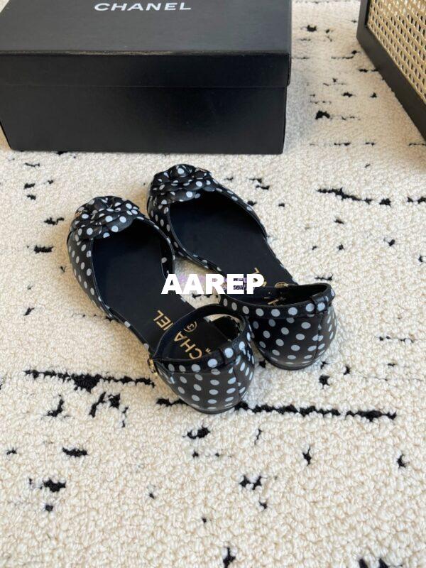 Replica Chanel 24C Camellia Lambskin Dots Slingback Mules G45497 16