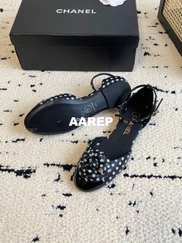 Replica Chanel 24C Camellia Lambskin Dots Slingback Mules G45497 19