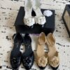 Replica Chanel 24C Camellia Lambskin Dots Slingback Mules G45497