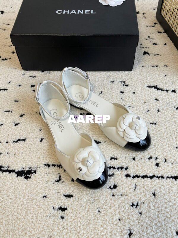 Replica Chanel 24C Camellia Lambskin Slingback Mules G45497 3