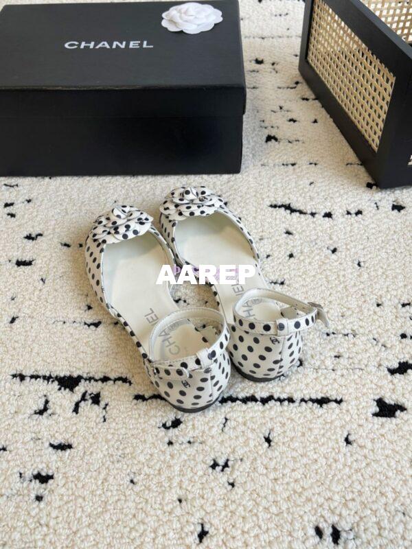 Replica Chanel 24C Camellia Lambskin Dots Slingback Mules G45497 21
