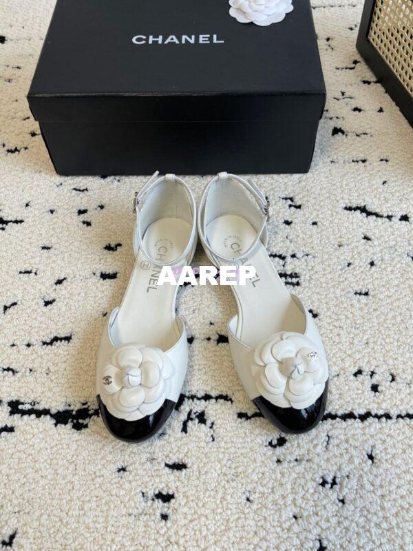 Replica Chanel 24C Camellia Lambskin Slingback Mules G45497 4