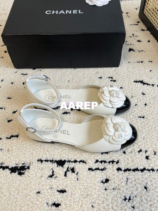 Replica Chanel 24C Camellia Lambskin Slingback Mules G45497 6
