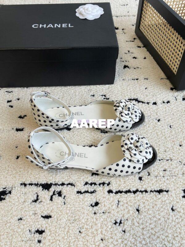 Replica Chanel 24C Camellia Lambskin Dots Slingback Mules G45497 25