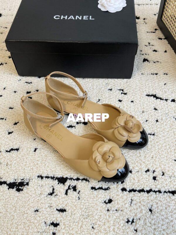 Replica Chanel 24C Camellia Lambskin Slingback Mules G45497 9