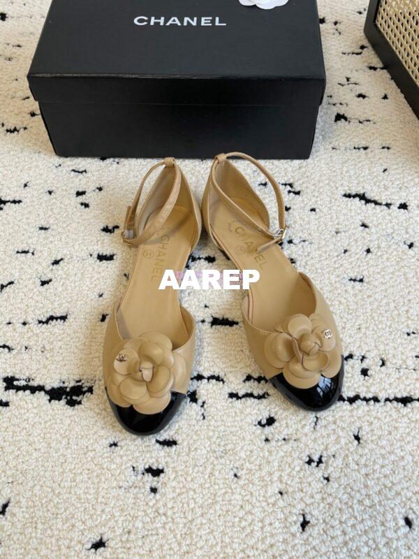Replica Chanel 24C Camellia Lambskin Slingback Mules G45497 10