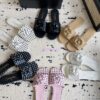 Replica Chanel Ballerina Camellia Balet Flat G29682 Beige Black