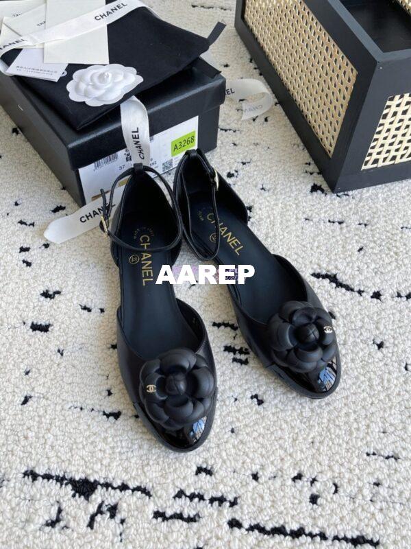 Replica Chanel 24C Camellia Lambskin Slingback Mules G45497 17