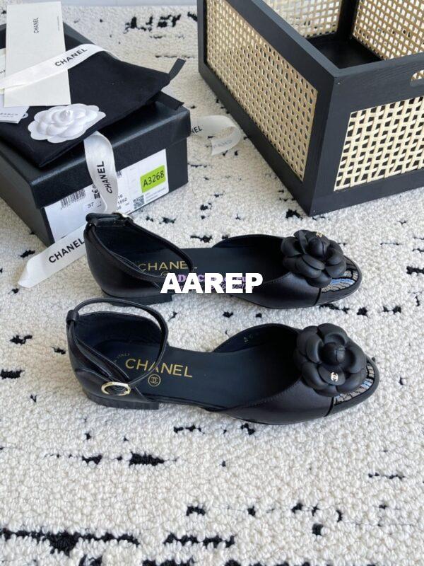 Replica Chanel 24C Camellia Lambskin Slingback Mules G45497 18