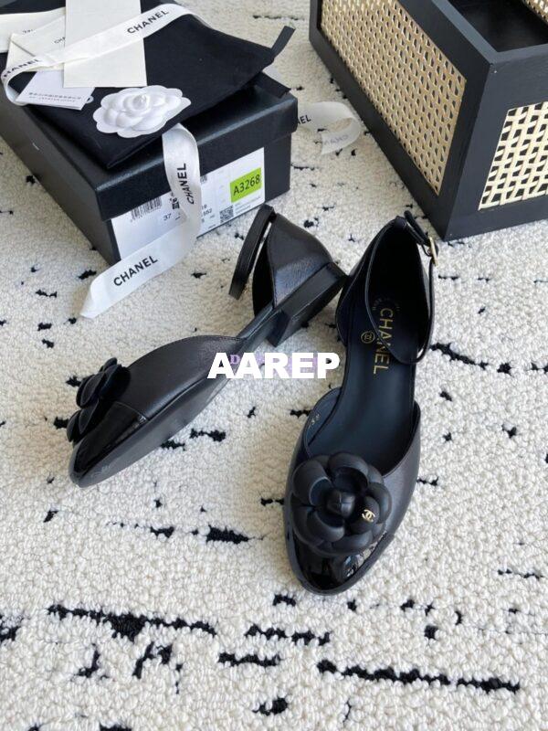 Replica Chanel 24C Camellia Lambskin Slingback Mules G45497 19