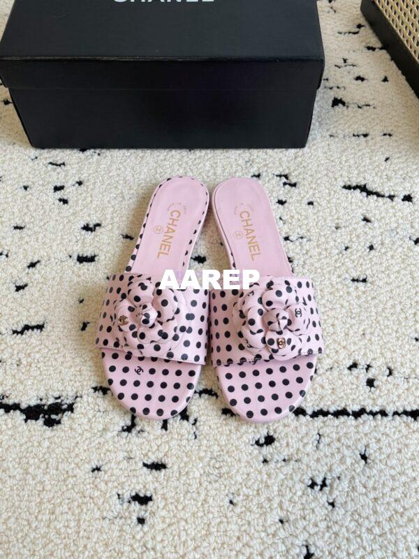 Replica Chanel 24C Camellia Lambskin Flats Sandals G29027 9