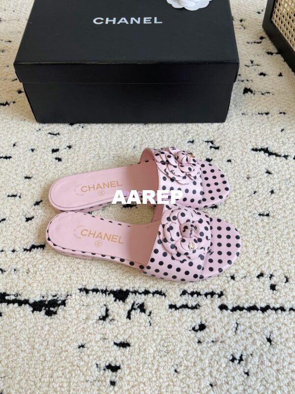Replica Chanel 24C Camellia Lambskin Flats Sandals G29027 10