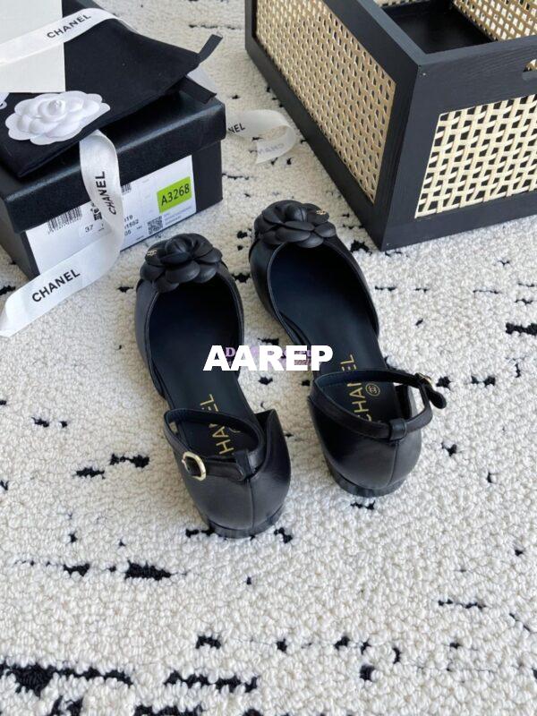 Replica Chanel 24C Camellia Lambskin Slingback Mules G45497 20